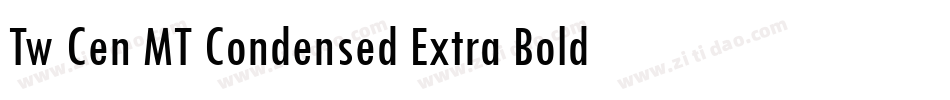 Tw Cen MT Condensed Extra Bold字体转换